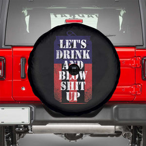 Funny Beer American Flag 4th of July Spare Tire Cover Merica Drinking USA TS10 Black Print Your Wear