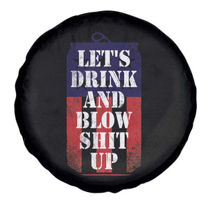 Funny Beer American Flag 4th of July Spare Tire Cover Merica Drinking USA TS10 Print Your Wear