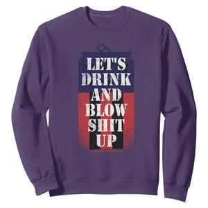 Funny Beer American Flag 4th of July Sweatshirt Merica Drinking USA TS10 Purple Print Your Wear