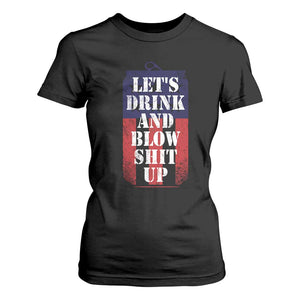 Funny Beer American Flag 4th of July T Shirt For Women Merica Drinking USA TS10 Black Print Your Wear