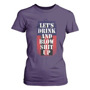 Funny Beer American Flag 4th of July T Shirt For Women Merica Drinking USA TS10 Purple Print Your Wear