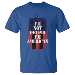 Funny Beer American Flag 4th of July T Shirt Not Drunk I am American Merica USA TS10 Royal Blue Print Your Wear