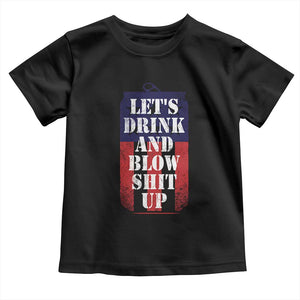 Funny Beer American Flag 4th of July Toddler T Shirt Merica Drinking USA TS10 Black Print Your Wear