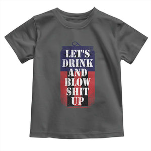 Funny Beer American Flag 4th of July Toddler T Shirt Merica Drinking USA TS10 Dark Heather Print Your Wear