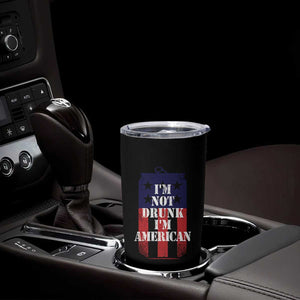 Funny Beer American Flag 4th of July Tumbler Cup Not Drunk I am American Merica USA TS10 Print Your Wear