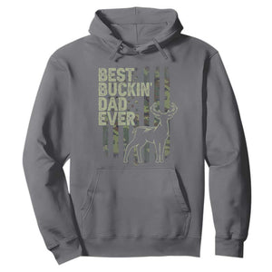 Funny Best Buckin Dad Ever Hoodie Deer Hunting Camo American Flag TS11 Charcoal Print Your Wear