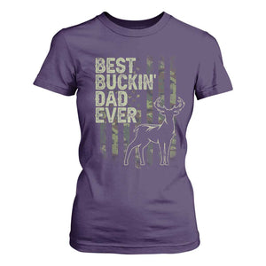 Funny Best Buckin Dad Ever T Shirt For Women Deer Hunting Camo American Flag TS11 Purple Print Your Wear