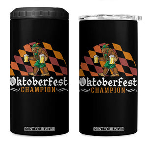 Funny Bigfoot 4 in 1 Can Cooler Tumbler Oktoberfest Champion Beer Lederhosen TS11 One Size: 16 oz Black Print Your Wear