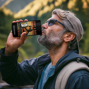 Funny Bigfoot Dad 4 in 1 Can Cooler Tumbler Just A Dad Who Always Came Back With The Milk Retro Father's Day TS02 Print Your Wear