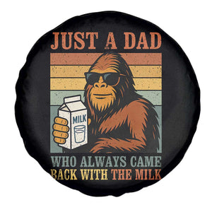Funny Bigfoot Dad Spare Tire Cover Just A Dad Who Always Came Back With The Milk Retro Father's Day TS02 Print Your Wear
