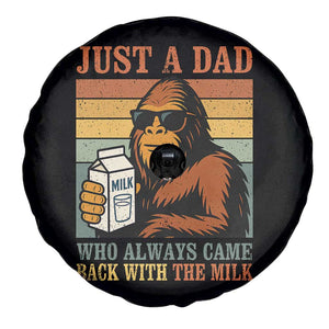 Funny Bigfoot Dad Spare Tire Cover Just A Dad Who Always Came Back With The Milk Retro Father's Day TS02 Print Your Wear