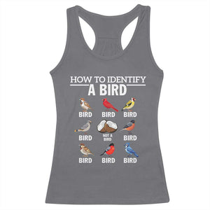 Funny Bird Watching Racerback Tank Top How To Identify A Bird TS02 Charcoal Print Your Wear