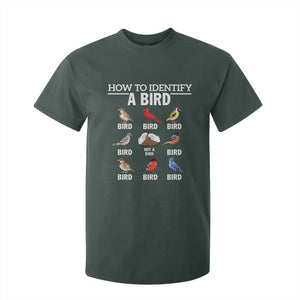 Funny Bird Watching T Shirt For Kid How To Identify A Bird TS02 Dark Forest Green Print Your Wear
