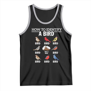 Funny Bird Watching Tank Top How To Identify A Bird TS02 Black Athletic Heather Print Your Wear