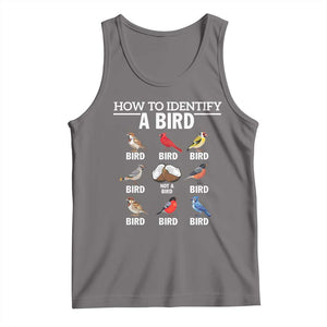 Funny Bird Watching Tank Top How To Identify A Bird TS02 Deep Heather Print Your Wear