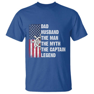 Funny Boat Captain T Shirt Dad Husband The Man The Myth The Captain Legend TS11 Royal Blue Print Your Wear