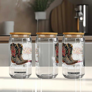Funny Boots And Bling Its A Cowgirl Thing Glass Can Western Country Girl Boots TS11 Print Your Wear