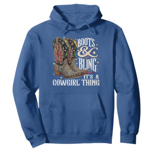Funny Boots And Bling Its A Cowgirl Thing Hoodie Western Country Girl Boots TS11 Royal Blue Print Your Wear