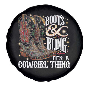 Funny Boots And Bling Its A Cowgirl Thing Spare Tire Cover Western Country Girl Boots TS11 Print Your Wear