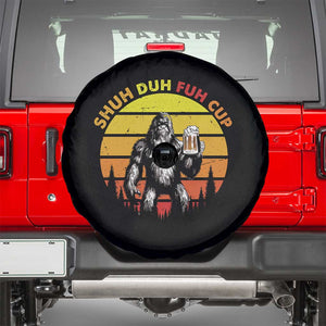 Funny Camping Bigfoot Drinking Spare Tire Cover Shuh Duh Fuh Cup Campers Retro TS02 Black Print Your Wear