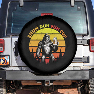 Funny Camping Bigfoot Drinking Spare Tire Cover Shuh Duh Fuh Cup Campers Retro TS02 No hole Black Print Your Wear