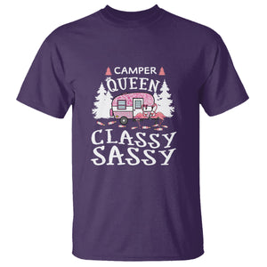 Funny Camping Flamingo T Shirt Camper Queen Classy Sassy TS09 Purple Printyourwear