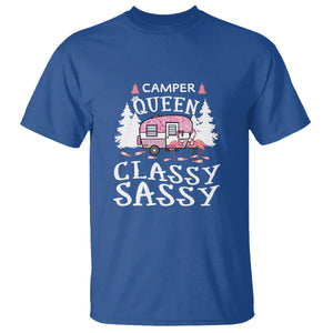 Funny Camping Flamingo T Shirt Camper Queen Classy Sassy TS09 Royal Blue Printyourwear