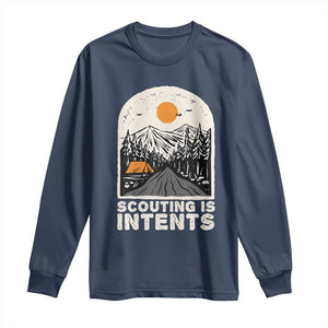 Funny Camping Is Intent Long Sleeve Shirt For Camper Hiking Outdoors Adventure Lover TS02 Navy Print Your Wear