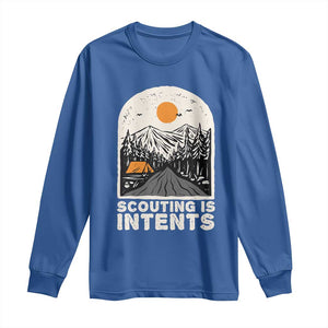 Funny Camping Is Intent Long Sleeve Shirt For Camper Hiking Outdoors Adventure Lover TS02 Royal Blue Print Your Wear