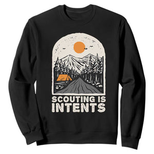 Funny Camping Is Intent Sweatshirt For Camper Hiking Outdoors Adventure Lover TS02 Black Print Your Wear