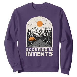 Funny Camping Is Intent Sweatshirt For Camper Hiking Outdoors Adventure Lover TS02 Purple Print Your Wear