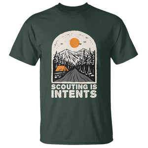 Funny Camping Is Intent T Shirt For Camper Hiking Outdoors Adventure Lover TS02 Dark Forest Green Print Your Wear