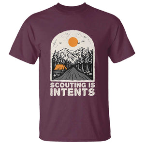 Funny Camping Is Intent T Shirt For Camper Hiking Outdoors Adventure Lover TS02 Maroon Print Your Wear
