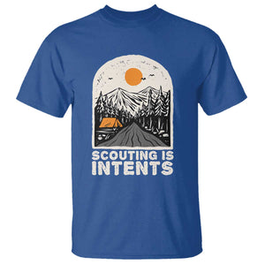 Funny Camping Is Intent T Shirt For Camper Hiking Outdoors Adventure Lover TS02 Royal Blue Print Your Wear