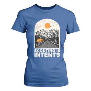 Funny Camping Is Intent T Shirt For Women For Camper Hiking Outdoors Adventure Lover TS02 Royal Blue Print Your Wear