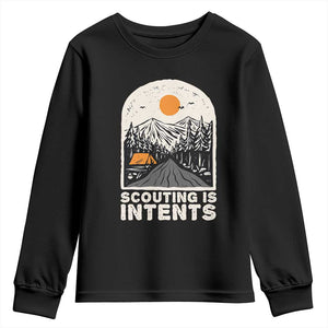 Funny Camping Is Intent Youth Sweatshirt For Camper Hiking Outdoors Adventure Lover TS02 Black Print Your Wear