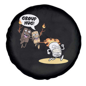 Funny Camping Spare Tire Cover Group Hug S'more Roasting Outdoor TS11 Print Your Wear