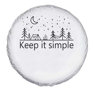 Funny Camping Spare Tire Cover Keep It Simple Outdoor Minimalist TS11 Print Your Wear