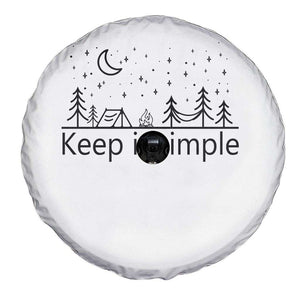 Funny Camping Spare Tire Cover Keep It Simple Outdoor Minimalist TS11 Print Your Wear