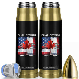 Funny Canadian American Bullet Tumbler Dual Citizen Liberty Or Death A Mari Usque Ad Mare TS11 Black Print Your Wear