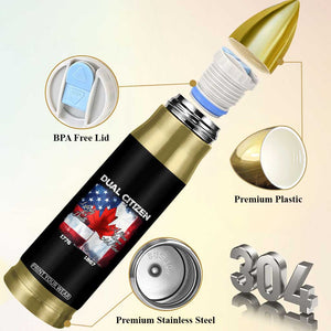 Funny Canadian American Bullet Tumbler Dual Citizen Liberty Or Death A Mari Usque Ad Mare TS11 Print Your Wear