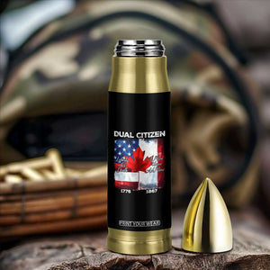 Funny Canadian American Bullet Tumbler Dual Citizen Liberty Or Death A Mari Usque Ad Mare TS11 Print Your Wear