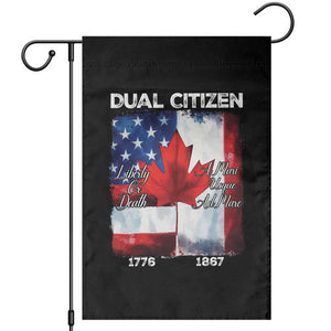 Funny Canadian American Garden Flag Dual Citizen Liberty Or Death A Mari Usque Ad Mare TS11 Black Print Your Wear