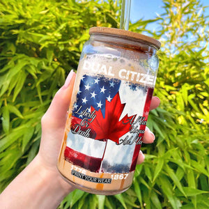 Funny Canadian American Glass Can Dual Citizen Liberty Or Death A Mari Usque Ad Mare TS11 Print Your Wear