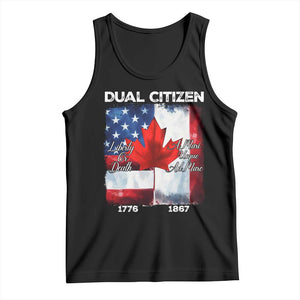Funny Canadian American Tank Top Dual Citizen Liberty Or Death A Mari Usque Ad Mare TS11 Black Print Your Wear