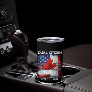 Funny Canadian American Tumbler Cup Dual Citizen Liberty Or Death A Mari Usque Ad Mare TS11 Print Your Wear