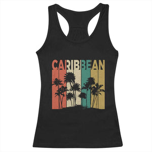 Funny Caribbean Vintage Palm Tree Sunset Summer Beach Vacation Racerback Tank Top TS11 Black Print Your Wear