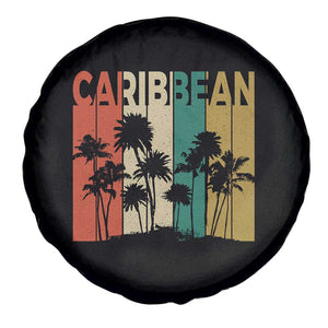 Funny Caribbean Vintage Palm Tree Sunset Summer Beach Vacation Spare Tire Cover TS11 Print Your Wear