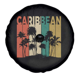 Funny Caribbean Vintage Palm Tree Sunset Summer Beach Vacation Spare Tire Cover TS11 Print Your Wear