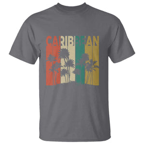 Funny Caribbean Vintage Palm Tree Sunset Summer Beach Vacation T Shirt TS11 Charcoal Print Your Wear